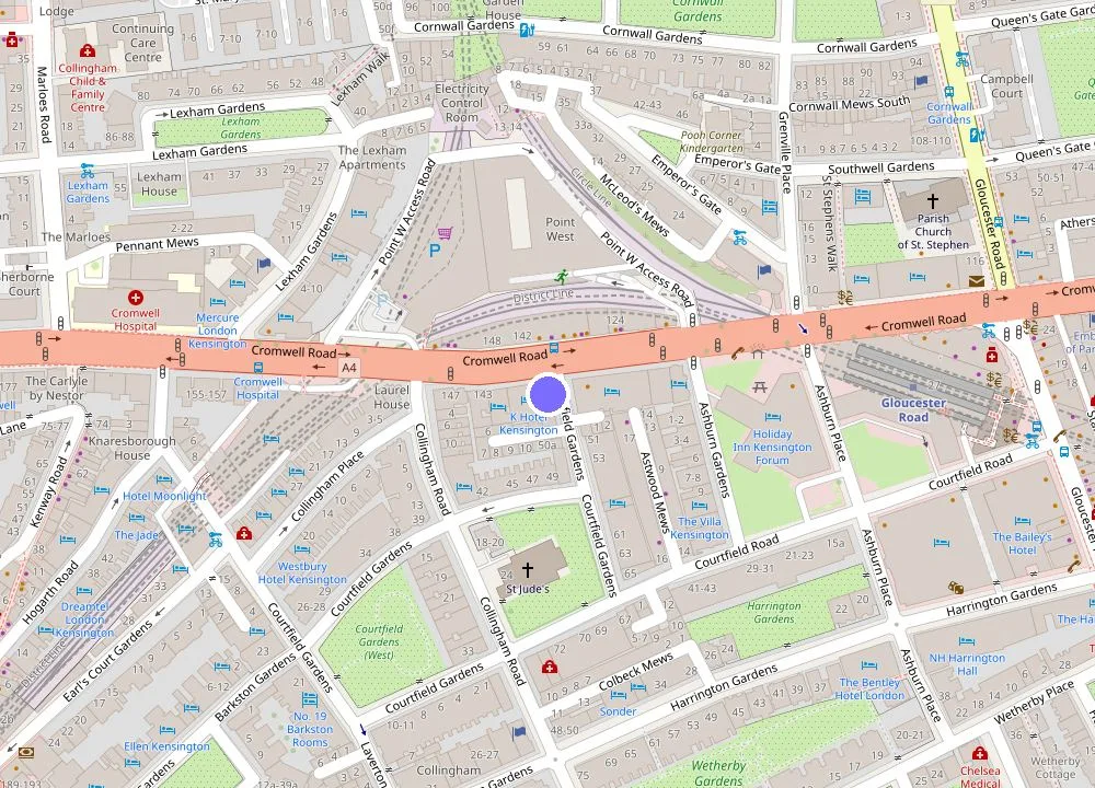 Map: K Hotel Kensington